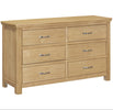 Riverdale Oak Large 6 Drawer Chest picture on the white background