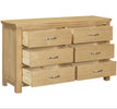 Riverdale Oak Large 6 Drawer Chest picture with oened drawers