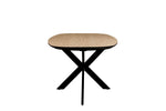 Sleek Sadia Oval Dining Table 160 cm Oak with melamine top