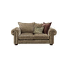 2 seater sofa couch with feather-filled scatter cushions for added comfort
