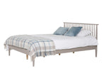 Modern and serene grey double bed - Sardis Double Bed Design