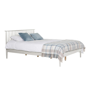 Sleek white double bed - Sardis White Double Bed