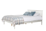 Modern double bed frame in white - Sardis Bed with Contemporary Frame