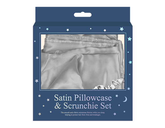 Satin pillowcase & scrunchie set for hair care