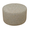 Scatter Box Ottoman Round: Green Elegance in Textured Boucle.