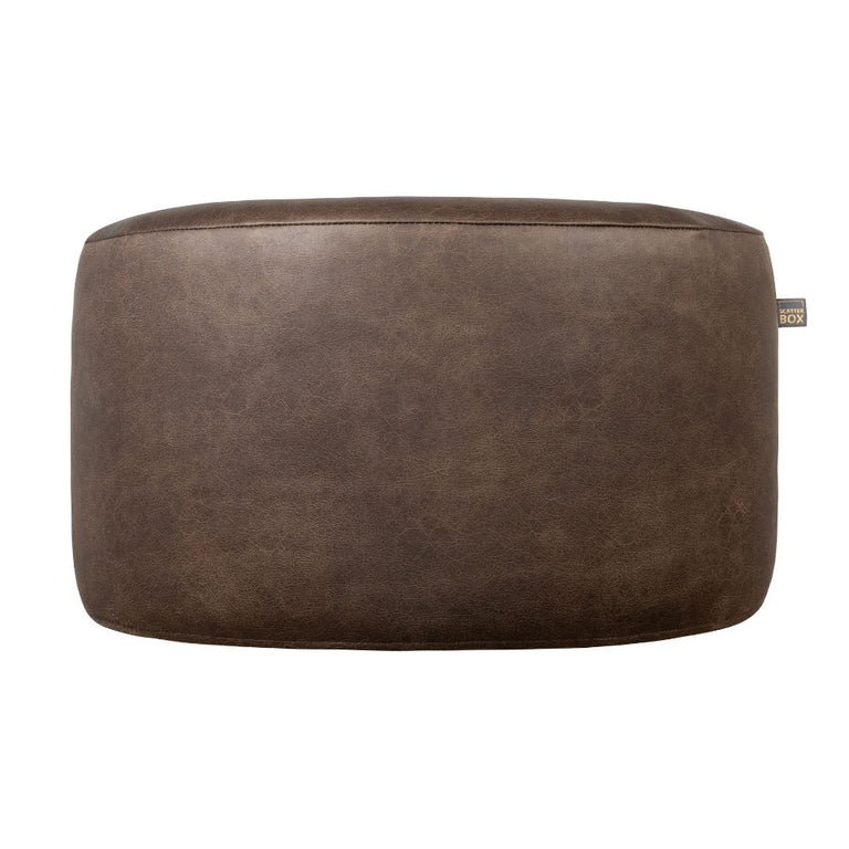 Scatter Box Ottoman Round Nanouk Dark Brown