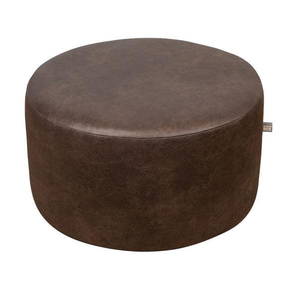 Scatter Box's exquisite Round Ottoman Nanouk Dark Brown - the epitome of elegance.
