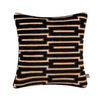 Viscose blend Scatterbox Cushion Harrison 43x43cm Black/Cognac cushions
