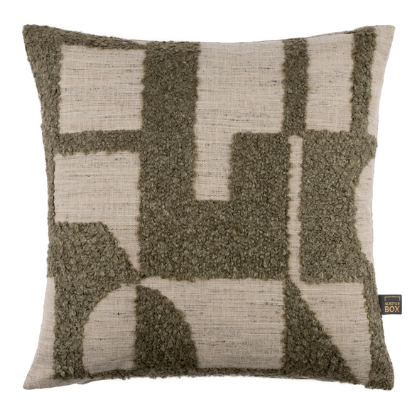 Elegant Scatterbox Cushion Lila 58x58 cm Green with feather filler