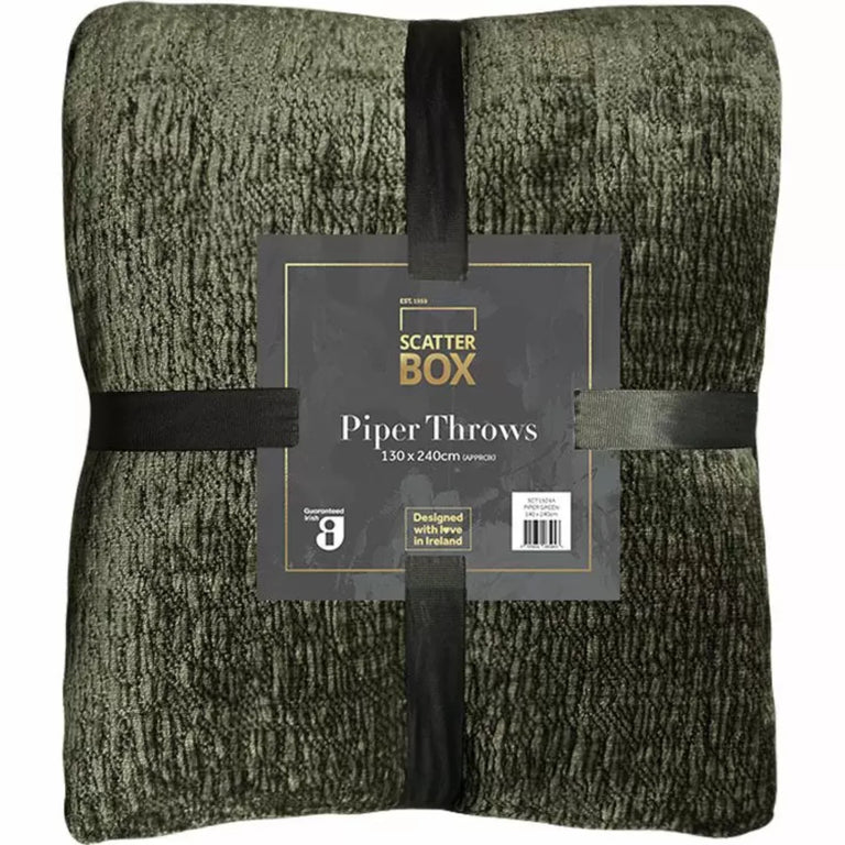 Scatterbox Piper Throw 130 x 270cm Green