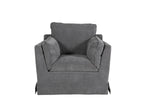 Seraph Armchair Charcoal - Stylish grey reading armchair