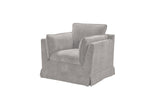 Sleek and Plush Seraph Armchair in Timeless Greige