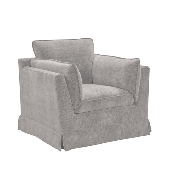 Experience Luxury with the Seraph Armchair Greige for Living Room Decor