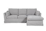 Textured linen-look fabric on the Seraph Corner Sofa