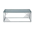 modern glass coffee table Serene Coffee Table with steel frame
