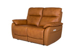Cozy Tan Electric Recliner Couch - Serenza 2 Seater Sofa