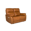 Stylish and Compact 2 Seater Sofa with Electric Recliner - Serenza Tan Leather