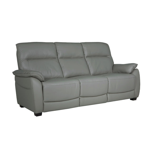 Stylish and Durable 3 Seater Sofa in Steel - Serenza Leather