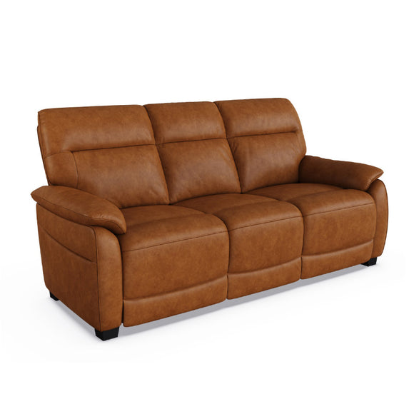 Stylish and Durable 3 Seater Sofa in Tan - Serenza Leather
