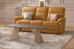 Enhance Your Space with Serenza 3 Seater Sofa - Tan Leather Couch