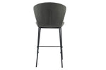 Modern counter height stool with corduroy fabric seat