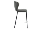 Stylish counter barstool with durable black metal base