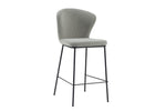 Stylish counter barstool with durable black metal base
