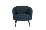 Navy accent chair with sleek black legs