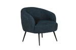 Accent chair in navy with soft boucle fabric