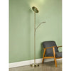 Floor lamp with LED uplighter and reading light