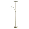 Cool touch LED floor lamp in antique brass