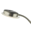 Satin nickel standing light with adjustable reading lamp