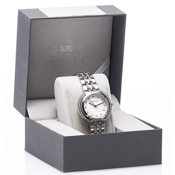 Silver Diamond Bezel/Numeral Watch