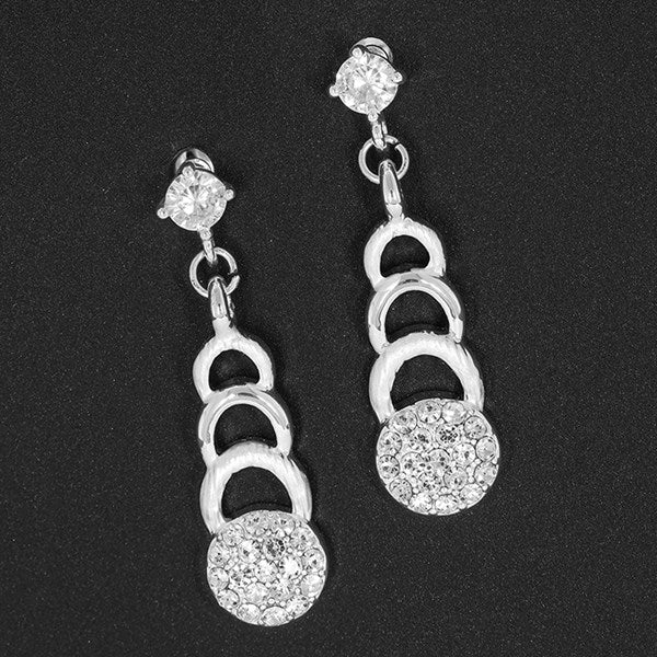 Silver Ice Silver Plated Circles Earrings