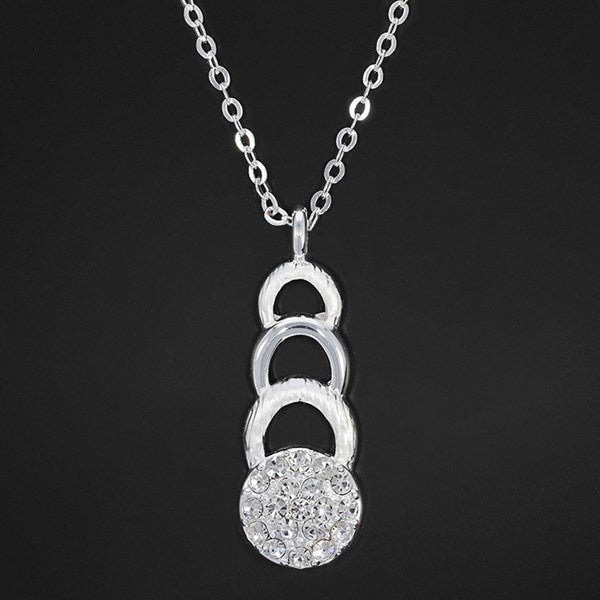 Silver Ice Silver Plated Circles Necklace