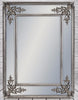 Large silver mirror with versatile orientation options.