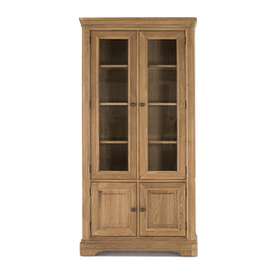 Elegant oak display cabinet for your home