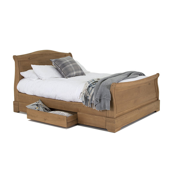 Solid Oak Double Bed - Elevate Your Bedroom Retreat