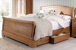 Stylish Double Bed with Storage Drawers - Practical Comfort