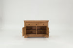 Practical sideboard cabinet with distressed handles