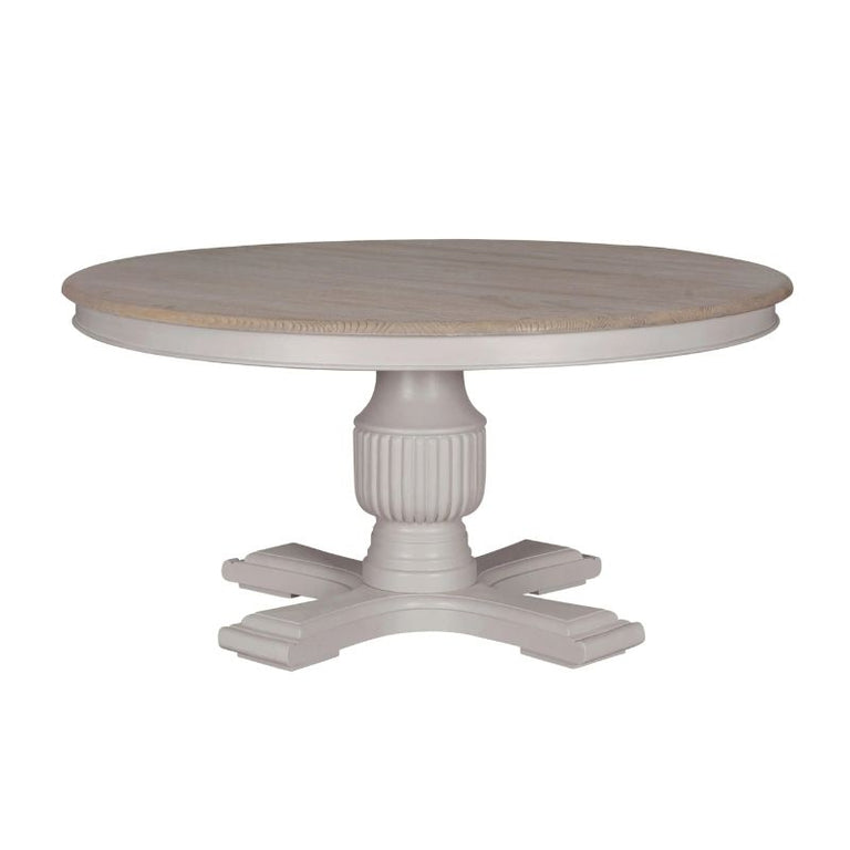 Sofia Round Dining Table 1.6m Hardwick Rustic Brown