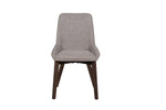 Trendy dining chair with rich textured fabric in soothing latte.