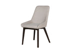 Elegant upholstered chair in a natural hue for contemporary interiors.