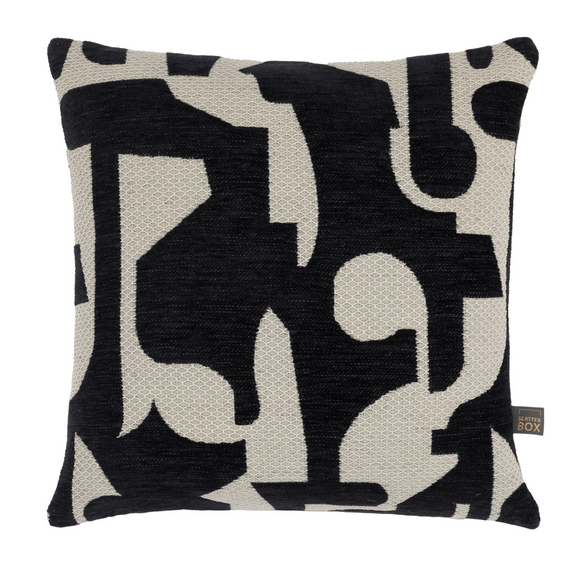 Luxurious Scatterbox Cushion Soren 58x58 cm Black for a stylish home update.
