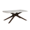 Modern birch leg coffee table with sintered stone top