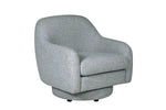 Spencer Swivel Accent Chair Grey with chenille upholstery