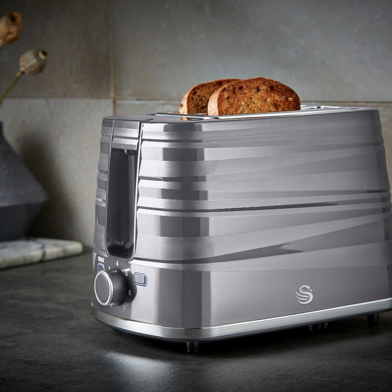 Swan Symphony 2 Slice Toaster Grey