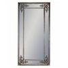Elegant tall silver mirror for bedroom and living room decor.