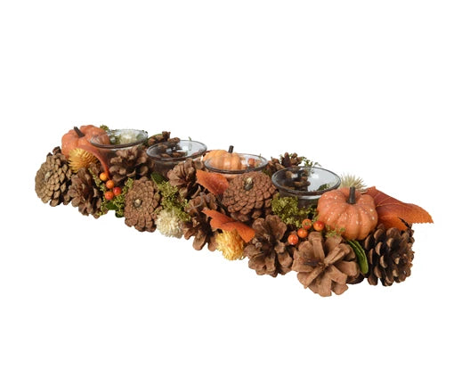 Christmas Decoration Tealight Holder With Pumpkins