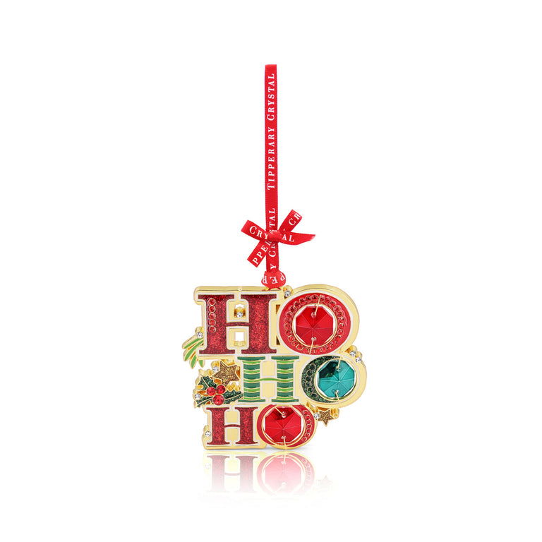 Tipperary Crystal Gem Christmas Decoration Ho Ho Ho